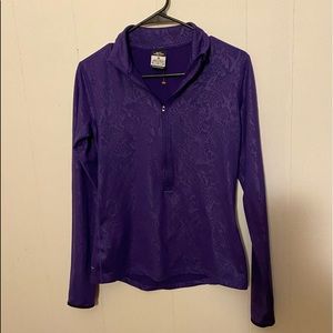 Nike purple snake print half zip
